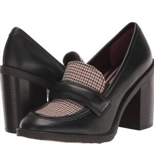 Franco Sarto Black and Brown Patterned Loafers